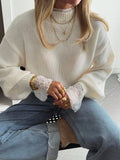 Relaxed Lace Patchwork Jumper