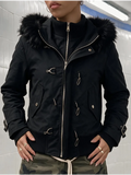 Black Cropped Zip Jacket – view 3