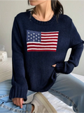 Blue Embroidered Crew Neck Jumper