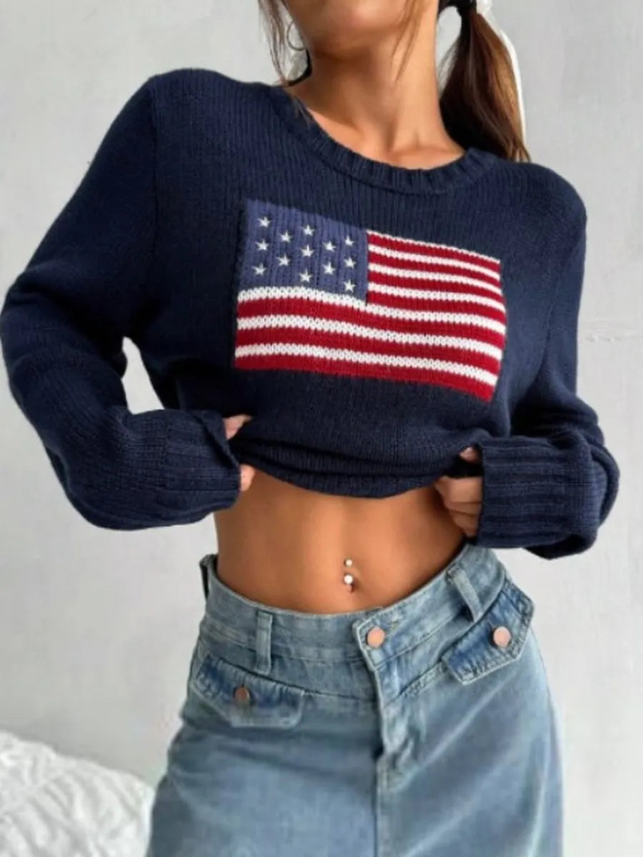 Blue Embroidered Crew Neck Jumper – view 2