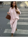 Pink Oversized Knit Co-ord Set