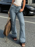 Light Blue Low-Rise Bootcut Jeans