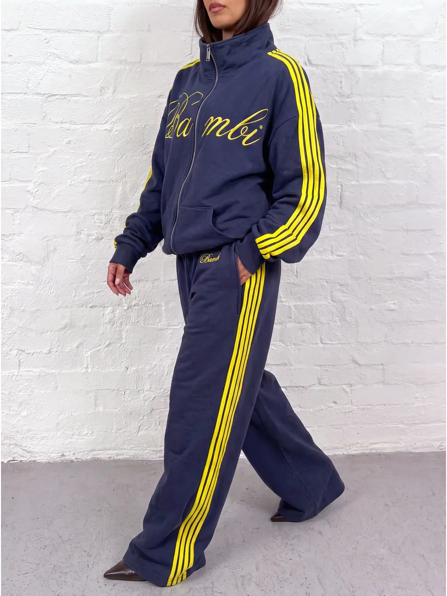 Yellow and Blue Oversized Zip Tracksuit – view 3
